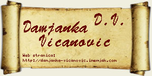 Damjanka Vicanović vizit kartica